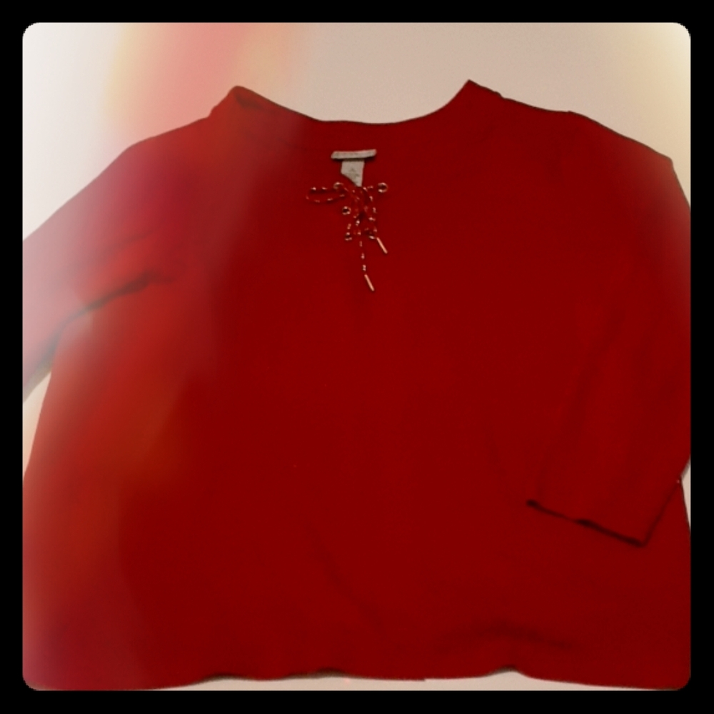 Red casual top